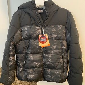 ZeroXposur Black and Gray Kids Puffer Jacket